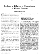 Bedbugs in relation to transmission of human diseases