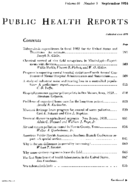 Public Health Report  v 69 no 9  table of contents