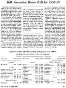 Milk sanitation honor roll for 195859