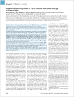 Polyfluoroalkyl Compounds in Texas Children from Birth through 12 Years of Age