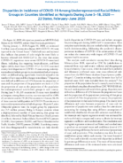 Disparities in Incidence of COVID19 Among Underrepresented RacialEthnic Groups in Counties Identified as Hotspots During June 518 2020  22 States FebruaryJune 2020