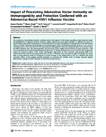 Impact of Preexisting Adenovirus Vector Immunity on Immunogenicity and Protection Conferred with an AdenovirusBased H5N1 Influenza Vaccine