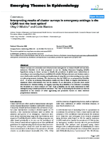 Interpreting results of cluster surveys in emergency settings is the LQAS test the best option