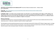 Marketing and Recruitment for the National DPP November National Diabetes Month Weekly Stories