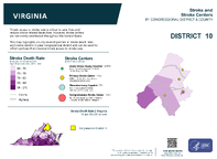 VA Congressional District 10 Stroke and Stroke Centers Map 118th Congress