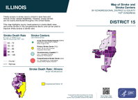 IL Congressional District 15 Stroke and Stroke Centers Map 119th Congress