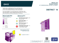 OH Congressional District 14 Stroke and Stroke Centers Map 118th Congress