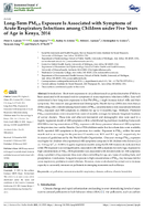 LongTerm PM25 Exposure Is Associated with Symptoms of Acute Respiratory Infections Among Children Under Five Years of Age in Kenya 2014