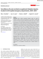 Surveillance of acute nonfatal occupational inhalation injuries treated in US hospital emergency departments 20142017