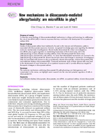 New Mechanisms in DiisocyanateMediated AllergyToxicity Are microRNAs in Play