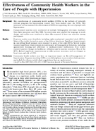 Effectiveness of Community Health Workers in the Care of People with Hypertension