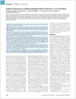 Cadmium Exposure and Neurodevelopmental Outcomes in US Children