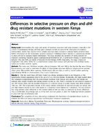Differences in selective pressure on dhps and dhfr drug resistant mutations in western Kenya
