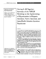 Putting it all together summary of the NHLBI Workshop on the Epidemiology of Hypertension in Hispanic American Native American and AsianPacific Islander American Populations