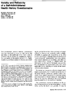 Validity and reliability of a selfadministered health history questionnaire