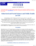 Behavioral and Social Sciences and Public Health at CDC