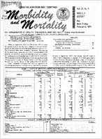 Morbidity and Mortality Weekly Report Vol 23 No 6 week ending February 9 1974