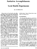 Sanitation accomplishments in local health departments