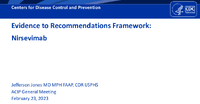Evidence to recommendations framework  Nirsevimab