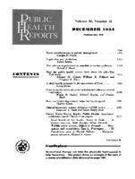 Public Health Report  v 70 no 12  table of contents