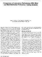 Comparison Of Laboratory Performance With Blind And MailDistributed Proficiency Testing Samples