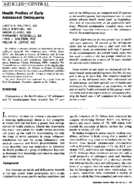 Health profiles of early adolescent delinquents