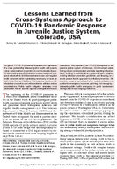 Lessons Learned from CrossSystems Approach to COVID19 Pandemic Response in Juvenile Justice System Colorado USA