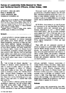 Survey of leadership skills needed for state and territorial health officers United States 1988