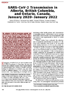 SARSCoV2 Transmission in Alberta British Columbia and Ontario Canada January 2020January 2022
