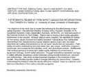 A systematic review of farm safety education interventions