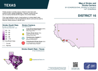 TX Congressional District 16 Stroke and Stroke Centers Map 119th Congress