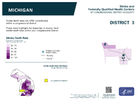 MI Congressional District 03 Stroke and Federally Qualified Health Centers Map 118th Congress