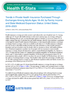 Trends in Private Health Insurance Purchased Through Exchanges Among Adults Ages 1864 by Family Income and State Medicaid Expansion Status United States 20192023