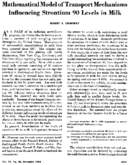 Mathematical model of transport mechanisms influencing strontium 90 levels in milk