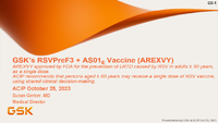 GSKs RSVPreF3  ASOEe vaccine AREXVY
