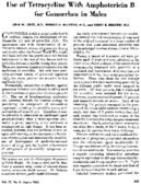 Use of tetracycline with amphotericin B for gonorrhea in males