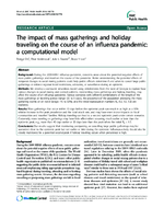 The impact of mass gatherings and holiday traveling on the course of an influenza pandemic a computational model