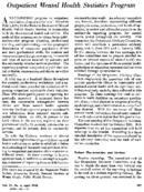 Outpatient mental health statistics program