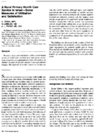A Rural Primary Health Care Service In IsraelSome Measures Of Utilization And Satisfaction