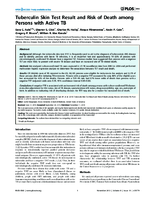 Tuberculin Skin Test Result and Risk of Death among Persons with Active TB