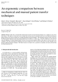 An Ergonomic Comparison Between Mechanical and Manual Patient Transfer Techniques