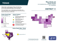 TX Congressional District 11 Stroke and Stroke Centers Map 119th Congress