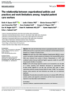 The Relationship Between Organizational Policies and Practices and Work Limitations Among Hospital Patient Care Workers