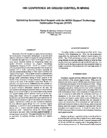 Optimizing Secondary Roof Support with the NIOSH Support Technology Optimization Program STOP
