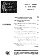 Public Health Reports  v 80 no 3 March 1965  table of contents