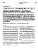 A gorilla reservoir for human Tlymphotropic virus type 4