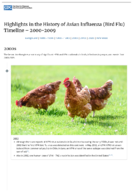 Highlights in the History of Avian Influenza Bird Flu Timeline  20002009
