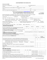 Acute flaccid myelitis  patient summary form