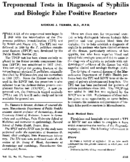 Treponemal tests in diagnosis of syphilis and biologic false positive reactors