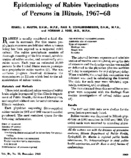 Epidemiology of rabies vaccinations of persons in Illinois 196768